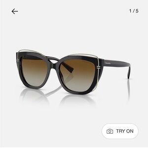 Prada Black and Gold Women's Sunglasses